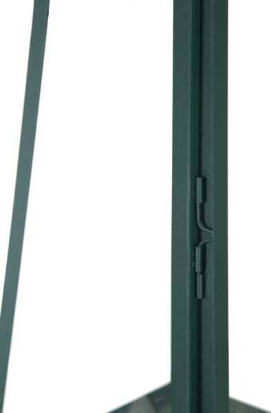 Lanterne Grent Set 2 Pz Ø25x57 cm - Ø20x45 cm in Ferro e Vetro Verde e Oro