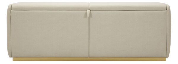 Panca con Contenitore Bauty 130x45x45 cm in Pino e MDF e Metallo