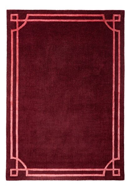 Tappeto burgundy in lana tessuto a mano 200x290 cm Gatsby – Flair Rugs