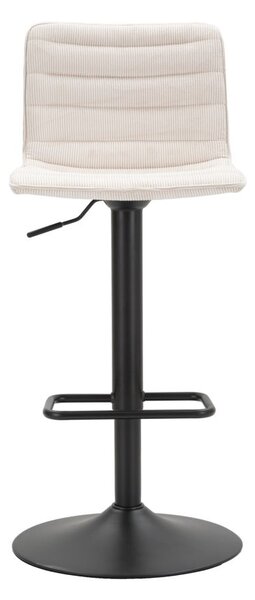 Sgabello Bar High Bianco 43x49,5x85,5 cm in Ferro e Compensato e Spugna e Poliestere Nero e Bianco