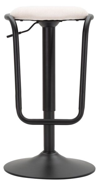Sgabello Bar Destiny Bianco Ø41x61 cm in Ferro e Compensato e Spugna e Poliestere Nero e Bianco