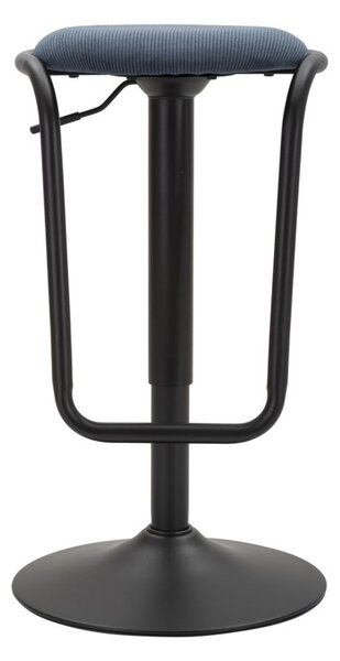 Sgabello Bar Destiny Navy Ø41x61 cm in Ferro e Compensato e Spugna e Poliestere Nero e Blu