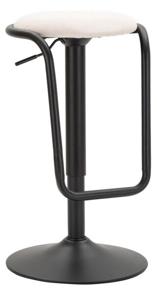 Sgabello Bar Destiny Bianco Ø41x61 cm in Ferro e Compensato e Spugna e Poliestere Nero e Bianco