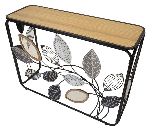 Console Autumn 108x36,8x80 cm in Ferro e MDF e Vetro Multicolor