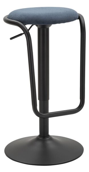 Sgabello Bar Destiny Navy Ø41x61 cm in Ferro e Compensato e Spugna e Poliestere Nero e Blu