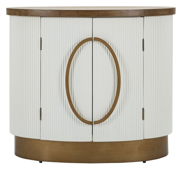 Mobiletto 2 Ante Tolosa 79x48x67 cm in MDF e Frassino e Ferro