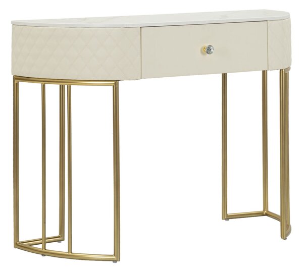 Console Sharon 100x40x75 cm in Pino e MDF e Metallo e Plastica