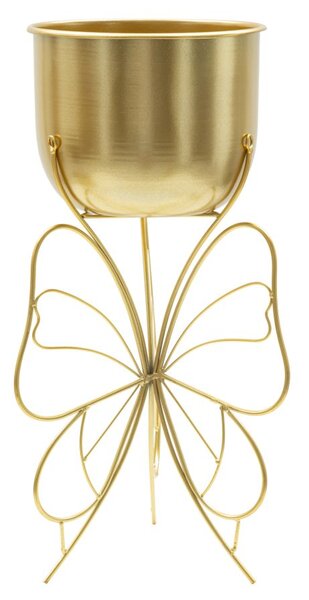 Porta Vaso Farfy Ø22x45 cm in Ferro Oro