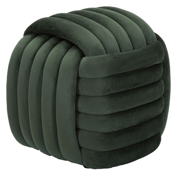 Puff Softy Verde 45x45x45 cm in MDF e Cotone e Poliestere Verde