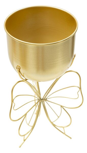 Porta Vaso Farfy Ø22x40 cm in Ferro Oro