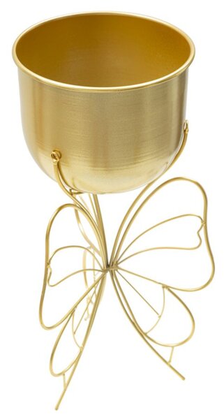 Porta Vaso Farfy Ø22x45 cm in Ferro Oro