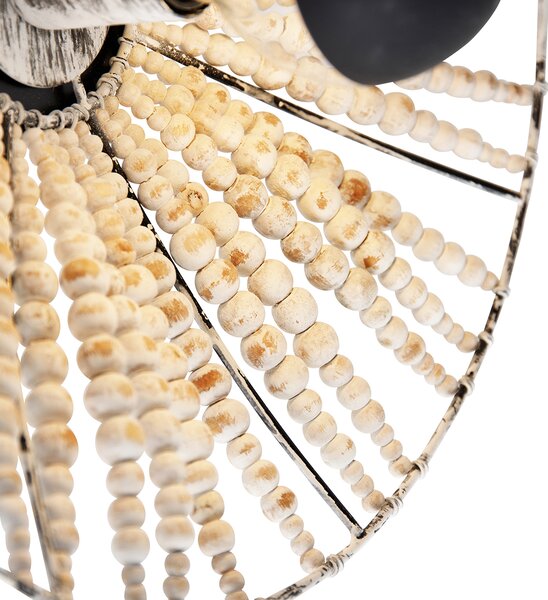 Applique da parete orientale beige con perline - Moti