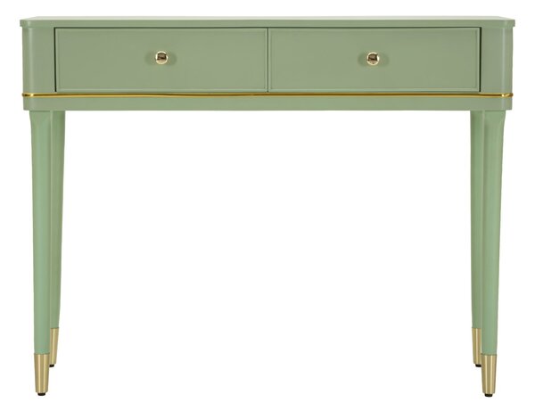 Console Camille Verde 101x37x78 cm in Pino e MDF e Ferro