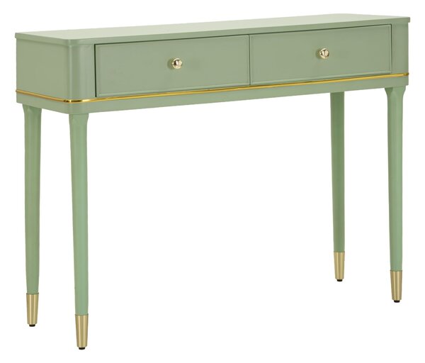 Console Camille Verde 101x37x78 cm in Pino e MDF e Ferro