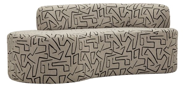 Divanetto Nairobi 176x91,5x69 cm in Compensato e Spugna e Poliestere Multicolor