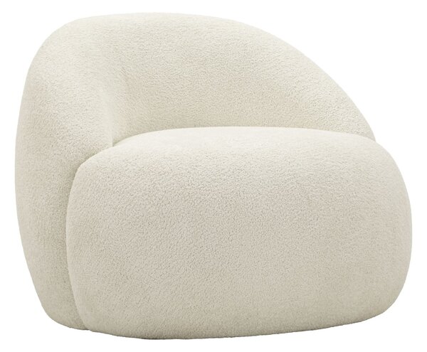 Poltrona Ginevra Bianca 81x78x64 cm in Compensato e Spugna e Poliestere Bianco