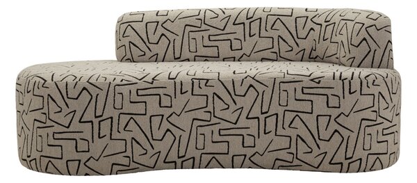 Divanetto Nairobi 176x91,5x69 cm in Compensato e Spugna e Poliestere Multicolor