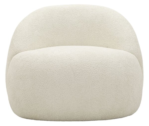 Poltrona Ginevra Bianca 81x78x64 cm in Compensato e Spugna e Poliestere Bianco