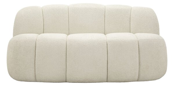 Divanetto Ball Bianco 145x80x69 cm in Compensato e Spugna e Poliestere Bianco