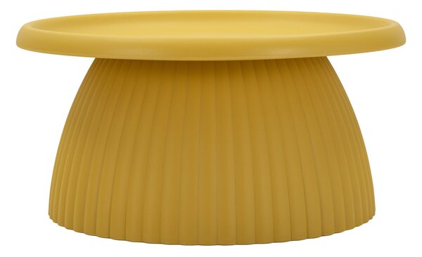 Tavolinetto Geax Senape Ø70x35 cm in Plastica Senape