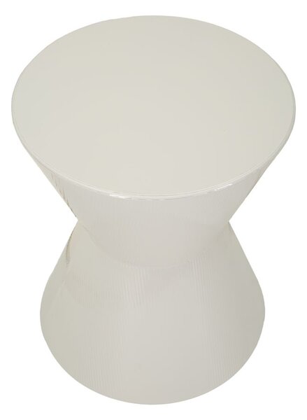 Tavolinetto Oyo Ø45x55 cm in Metallo Bianco