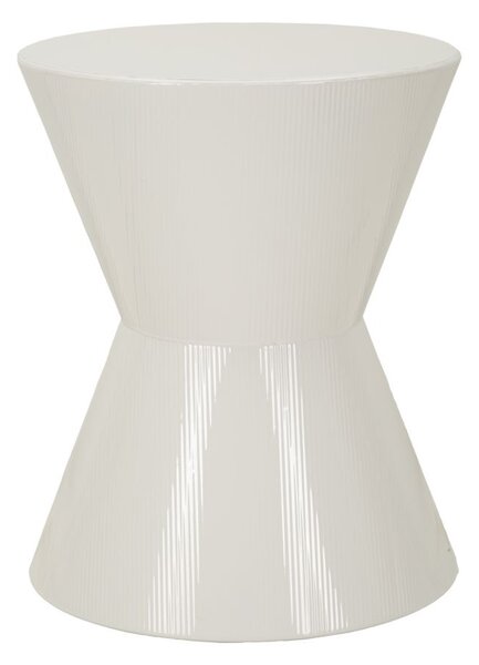 Tavolinetto Oyo Ø45x55 cm in Metallo Bianco