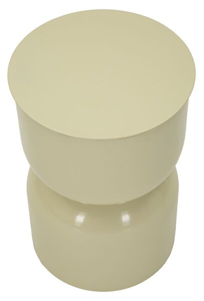 Tavolinetto Oyi Crema Ø31x46 cm in Metallo Crema