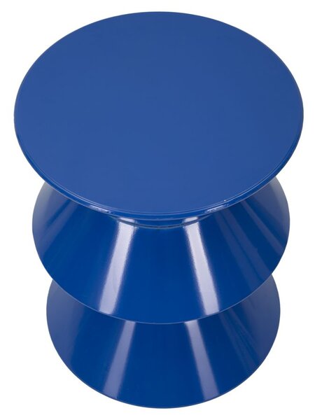 Tavolinetto Zag Blu Ø37,5x45 cm in Metallo Blu