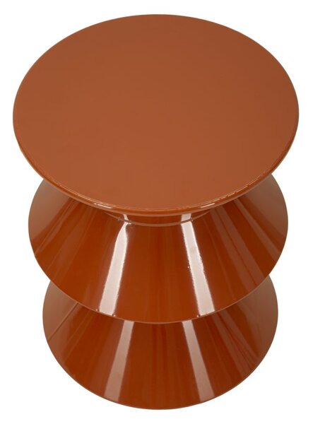 Tavolinetto Zag Orange Ø37,5x45 cm in Metallo Arancione