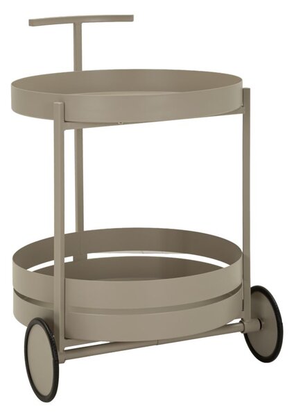 Carrello Saturno Tortora 40x49,5x61 cm in Metallo Grigio tortora
