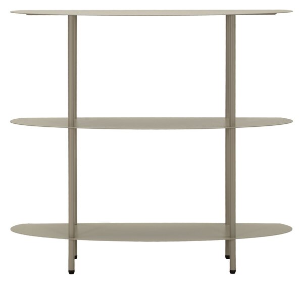 Console Saturno Tortota 90x28x81 cm in Metallo Grigio tortora