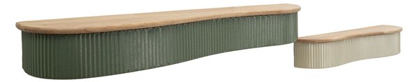 Mensole Frankfurt Coppia 86x18x12 cm in Gomma e Metallo