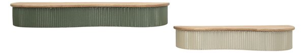 Mensole Frankfurt Coppia 86x18x12 cm in Gomma e Metallo