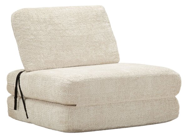 Poltrona Letto Faster Bianca 80x100x80 cm in Spugna e Poliestere Bianco
