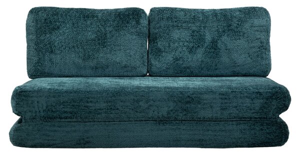 Divano Letto Faster Petrolio 150x100x80 cm in Spugna e Poliestere Verde acqua