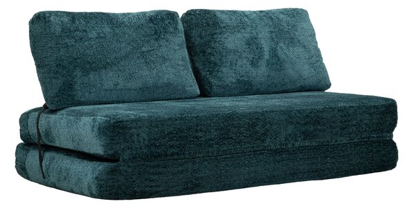 Divano Letto Faster Petrolio 150x100x80 cm in Spugna e Poliestere Verde acqua