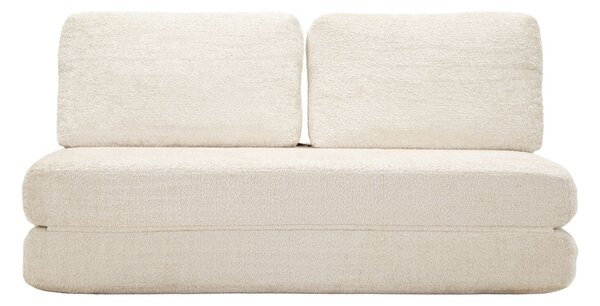 Divano Letto Faster Bianco 150x100x80 cm in Spugna e Poliestere Bianco
