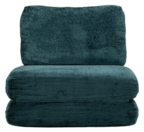 Poltrona Letto Faster Petrolio 80x100x80 cm in Spugna e Poliestere Verde acqua