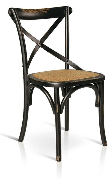 ABBY - sedia moderna in legno con seduta in paglia