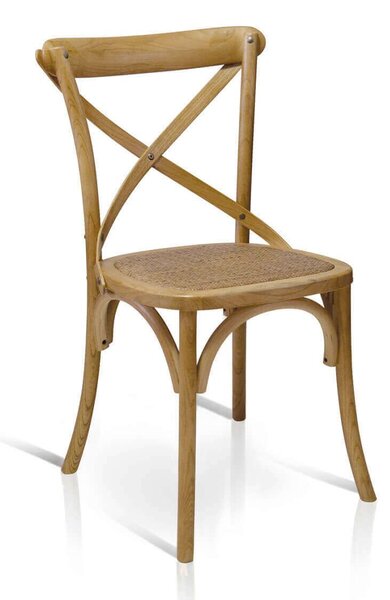 ABBY - sedia moderna in legno con seduta in paglia