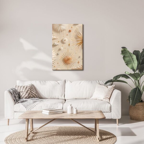 Quadro su tela – Sole e stelle tra le nuvole