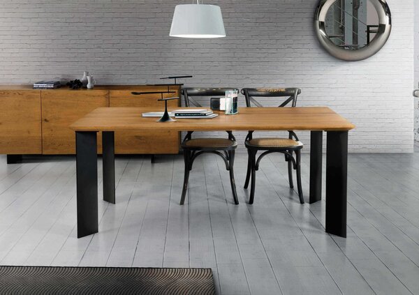 ABBY - sedia moderna in legno con seduta in paglia