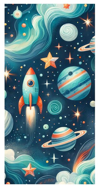 Quadro su tela – Pianeti colorati e stelle