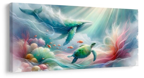 Quadro su tela – Mondo sottomarino degli animali