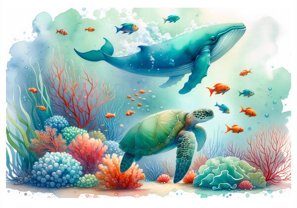 Quadro su tela – Natura e animali marini