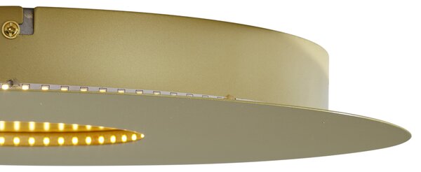 Plafoniera moderna oro 40 cm con LED dimmerabile a 3 livelli - Morning