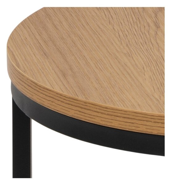 Set di tavolini rotondi con piano effetto rovere 2 pz ø 45 cm Spiro - Actona
