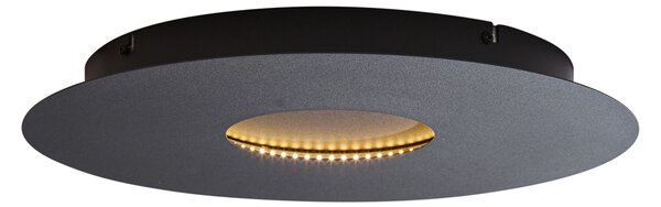 Plafoniera moderna nera 40cm con LED dimmerabile a 3 livelli - Morning