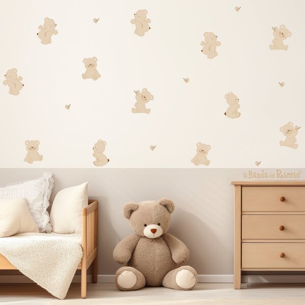 Pattern Dolci Orsetti Patterns - Adesivi Murali per Bambini