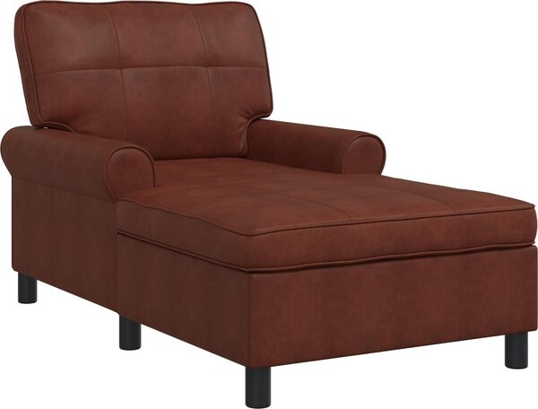 VidaXL Poltrona relax, lucida, marrone, 91 x 157 x 91 cm